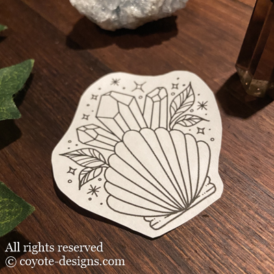 scallop seashell tattoo design