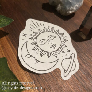 sun moon tattoo design