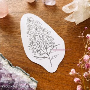 lilac flower tattoo design