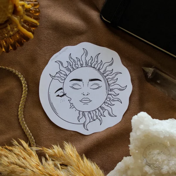 sun moon tattoo design