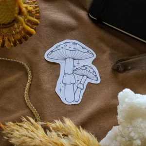 starry mushrooms tattoo design